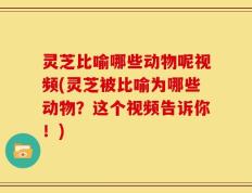 灵芝比喻哪些动物呢视频(灵芝被比喻为哪些动物？这个视频告诉你！)
