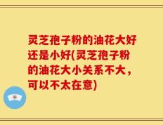 灵芝孢子粉的油花大好还是小好(灵芝孢子粉的油花大小关系不大，可以不太在意)