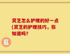 灵芝怎么护理的好一点(灵芝的护理技巧，你知道吗？