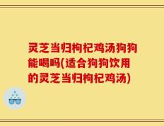 灵芝当归枸杞鸡汤狗狗能喝吗(适合狗狗饮用的灵芝当归枸杞鸡汤)