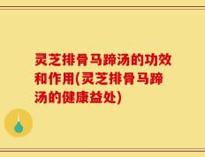 灵芝排骨马蹄汤的功效和作用(灵芝排骨马蹄汤的健康益处)