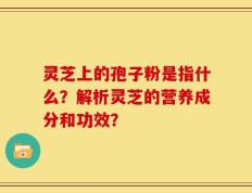 灵芝上的孢子粉是指什么？解析灵芝的营养成分和功效？