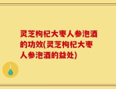 灵芝枸杞大枣人参泡酒的功效(灵芝枸杞大枣人参泡酒的益处)
