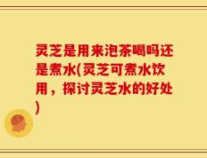 灵芝是用来泡茶喝吗还是煮水(灵芝可煮水饮用，探讨灵芝水的好处)