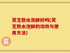 灵芝熬水洗脚好吗(灵芝熬水泡脚的功效与使用方法)