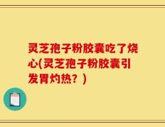 灵芝孢子粉胶囊吃了烧心(灵芝孢子粉胶囊引发胃灼热？)