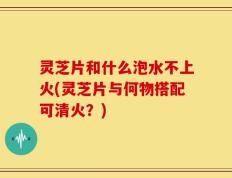 灵芝片和什么泡水不上火(灵芝片与何物搭配可清火？)