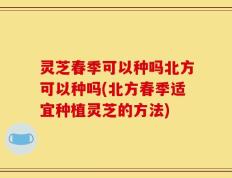 灵芝春季可以种吗北方可以种吗(北方春季适宜种植灵芝的方法)