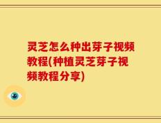灵芝怎么种出芽子视频教程(种植灵芝芽子视频教程分享)