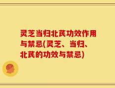灵芝当归北芪功效作用与禁忌(灵芝、当归、北芪的功效与禁忌)