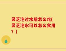 灵芝泡过水后怎么吃(灵芝泡水可以怎么食用？)