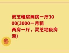 灵芝租房两房一厅3000(3000一月租两房一厅，灵芝地段房源)