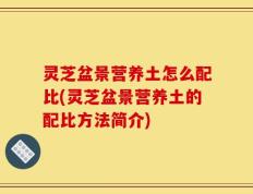 灵芝盆景营养土怎么配比(灵芝盆景营养土的配比方法简介)