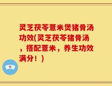 灵芝茯苓薏米煲猪骨汤功效(灵芝茯苓猪骨汤，搭配薏米，养生功效满分！)