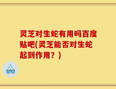 灵芝对生蛇有用吗百度贴吧(灵芝能否对生蛇起到作用？)