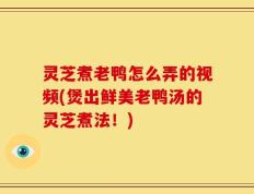 灵芝煮老鸭怎么弄的视频(煲出鲜美老鸭汤的灵芝煮法！)