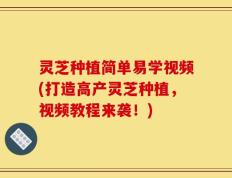 灵芝种植简单易学视频(打造高产灵芝种植，视频教程来袭！)