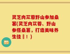 灵芝肉苁蓉野山参加桑葚(灵芝肉苁蓉、野山参搭桑葚，打造美味养生佳餚！)