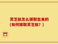 灵芝肽怎么提取出来的(如何提取灵芝肽？)