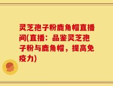 灵芝孢子粉鹿角帽直播间(直播：品鉴灵芝孢子粉与鹿角帽，提高免疫力)