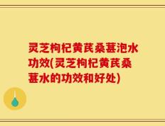 灵芝枸杞黄芪桑葚泡水功效(灵芝枸杞黄芪桑葚水的功效和好处)