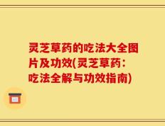 灵芝草药的吃法大全图片及功效(灵芝草药：吃法全解与功效指南)