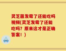 灵芝菌发霉了还能吃吗视频(灵芝发霉了还能吃吗？原来这才是正确答案！)