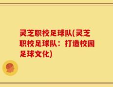 灵芝职校足球队(灵芝职校足球队：打造校园足球文化)