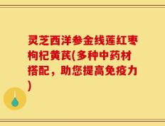 灵芝西洋参金线莲红枣枸杞黄芪(多种中药材搭配，助您提高免疫力)