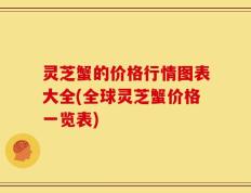 灵芝蟹的价格行情图表大全(全球灵芝蟹价格一览表)