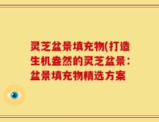灵芝盆景填充物(打造生机盎然的灵芝盆景：盆景填充物精选方案