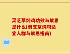 灵芝草炖鸡功效与禁忌是什么(灵芝草炖鸡适宜人群与禁忌指南)