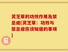 灵芝草的功效作用及禁忌症(灵芝草：功效与禁忌症你该知道的事项)