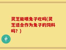 灵芝能喂兔子吃吗(灵芝适合作为兔子的饲料吗？)
