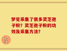 梦见采集了很多灵芝孢子粉？灵芝孢子粉的功效及采集方法？