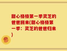甜心格格第一季灵芝的爸爸回来(甜心格格第一季：灵芝的爸爸归来)