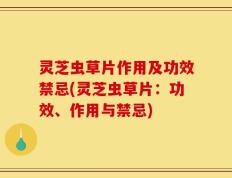 灵芝虫草片作用及功效禁忌(灵芝虫草片：功效、作用与禁忌)