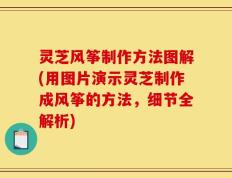 灵芝风筝制作方法图解(用图片演示灵芝制作成风筝的方法，细节全解析)