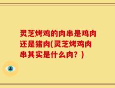 灵芝烤鸡的肉串是鸡肉还是猪肉(灵芝烤鸡肉串其实是什么肉？)