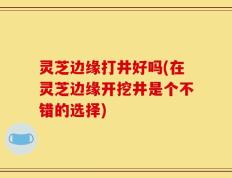 灵芝边缘打井好吗(在灵芝边缘开挖井是个不错的选择)