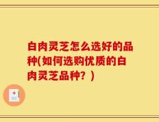 白肉灵芝怎么选好的品种(如何选购优质的白肉灵芝品种？)