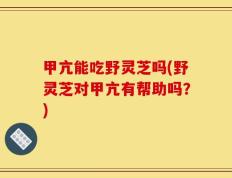 甲亢能吃野灵芝吗(野灵芝对甲亢有帮助吗？)