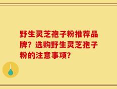 野生灵芝孢子粉推荐品牌？选购野生灵芝孢子粉的注意事项？