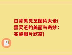 白背黑灵芝图片大全(黑灵芝的美丽与奇妙：完整图片欣赏)