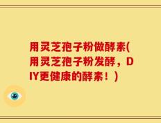 用灵芝孢子粉做酵素(用灵芝孢子粉发酵，DIY更健康的酵素！)
