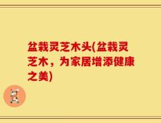 盆栽灵芝木头(盆栽灵芝木，为家居增添健康之美)