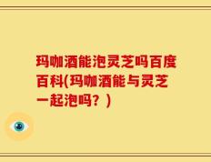 玛咖酒能泡灵芝吗百度百科(玛咖酒能与灵芝一起泡吗？)