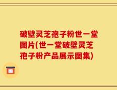 破壁灵芝孢子粉世一堂图片(世一堂破壁灵芝孢子粉产品展示图集)