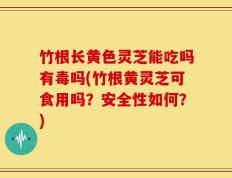 竹根长黄色灵芝能吃吗有毒吗(竹根黄灵芝可食用吗？安全性如何？)