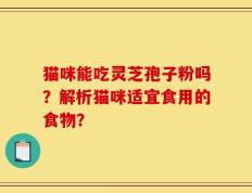 猫咪能吃灵芝孢子粉吗？解析猫咪适宜食用的食物？